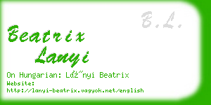 beatrix lanyi business card